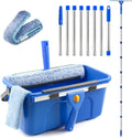 3m Professional Window Cleaning Kit with 12L Bucket – Long Handle Squeegee & Scrubber for High Windows