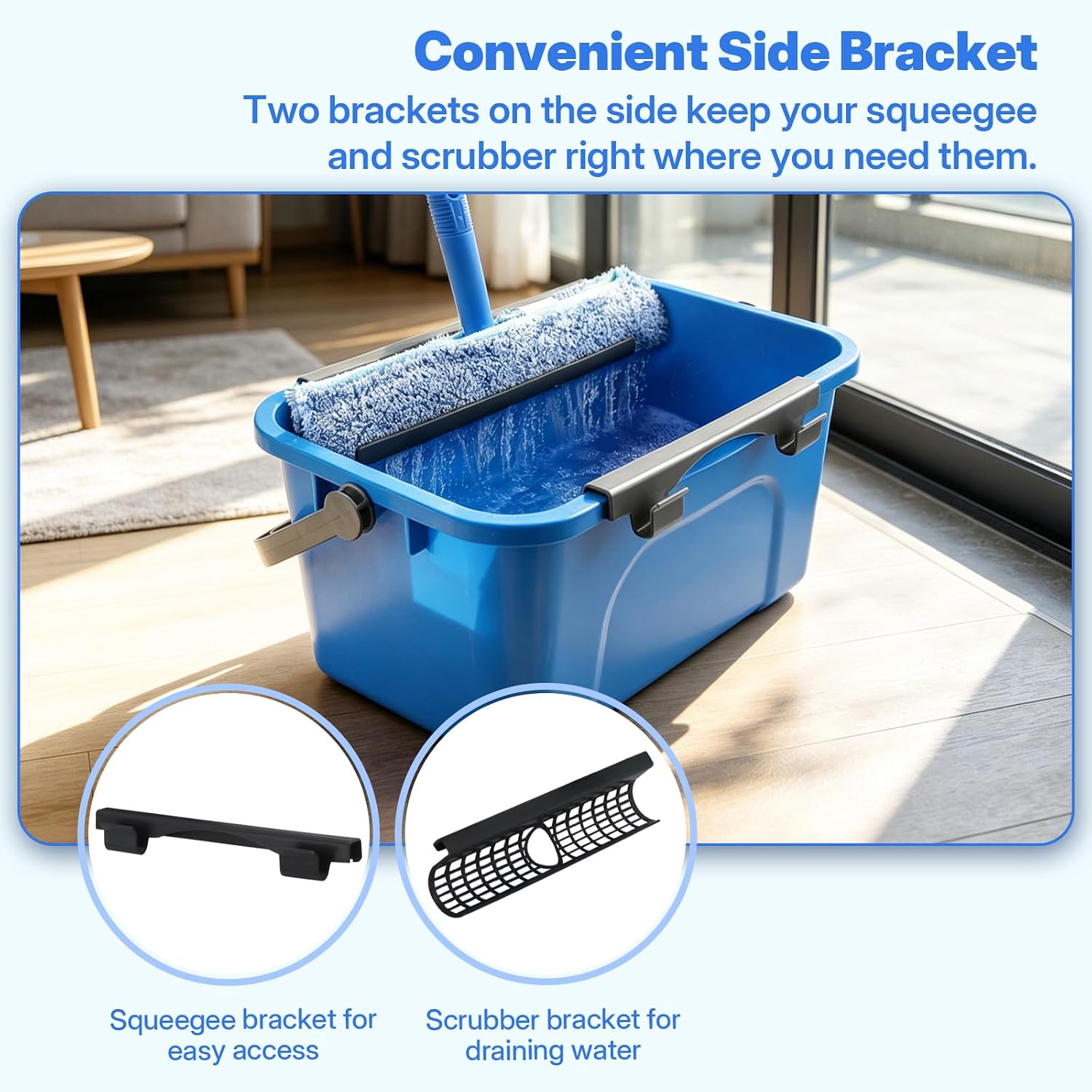 3m Professional Window Cleaning Kit with 12L Bucket – Long Handle Squeegee & Scrubber for High Windows